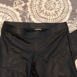 Express Solid leather leggings size small